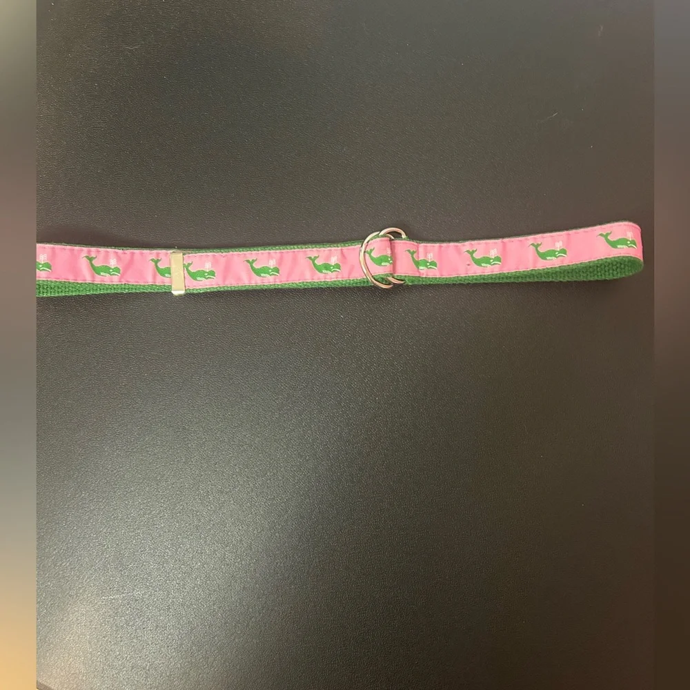 Source Unknown Kids Belt in Pink and Green with Whale Design